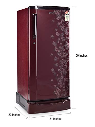 Image of Koryo By Big Bazaar 190L 3 Star Direct Cool Single Door Refrigerator (KDR210DR3F,Red)