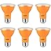 Sunlite - Amber LED PAR20 Reflector Light Bulb, 2 Watts, 120 Volts, Medium Base, 30,000 Hour Lamp Life, 30 Lumens, Narrow Flood, 30Â° Beam Angle, Indoor/Outdoor (6 Pack)