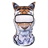 Regalo cariñoso: contiene adorables y divertidos diseños de animales en 3D que le dan una sensación divertida y espeluznante a su esquí o aventura al aire libre. La cubierta facial de gato 3D es una fantástica opción de presente