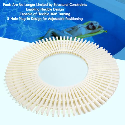 Grille de drainage antidérapante 15cm pour évacuation eau piscine - 7