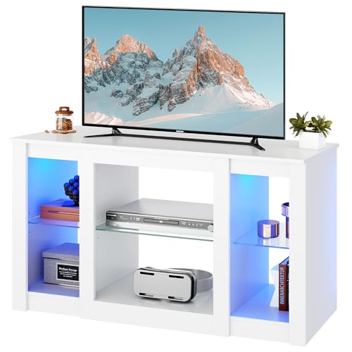 WLIVE TV Schrank LED für Fernseher bis zu 43 Zoll, 100 x 40 x 56 cm, TV...