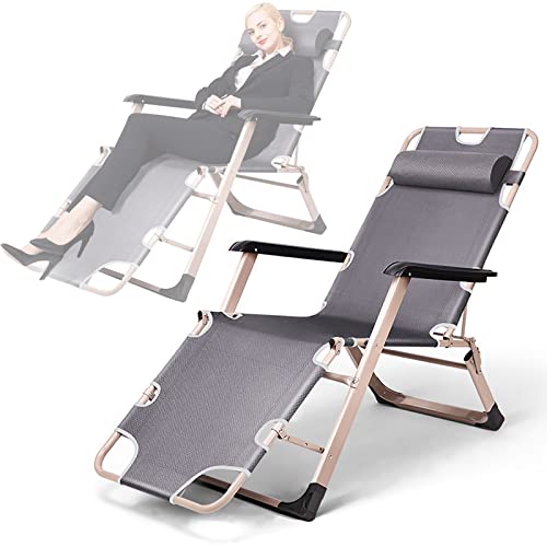 Chaise longue à gravité zéro pliable et inclinable pour jardin et camping
