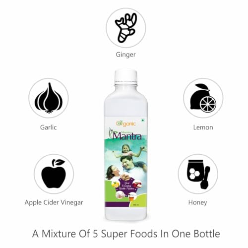 Image of Apple Cider Vinegar Giner Garlic With Honey Lemon Immunity Booster Cholestero Control Heart Health - 500ML pack of 1