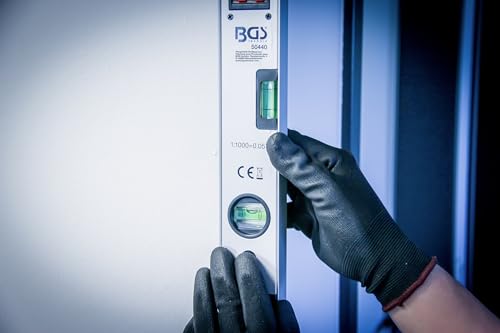BGS 50440 | Digitaler LCD-Winkelmesser mit Wasserwaage | 450 mm | Winkelschmiege mit Feststellfunktion | Neigungsmesser
