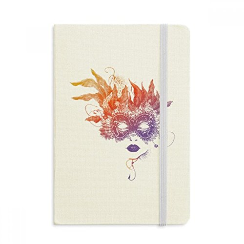 Carnet A5 Masque de Venise avec couverture en tissu souple pour vos notes