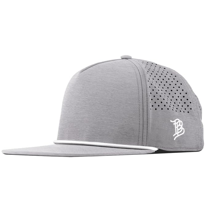 Image of Branded Bills Bare Flat 5 Panel Rope Hat for Men, Adjustable Snapback Golf Baseball Cap Flat Brim