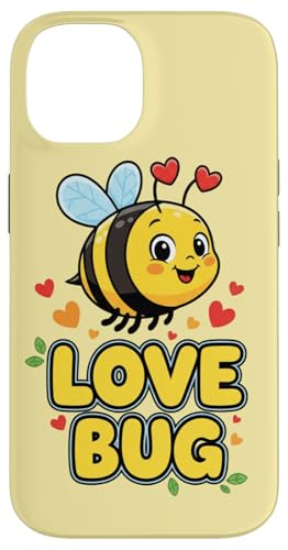 Love Bug �L���[�g ���킢�� �o�����^�C�� �n�` �n�[�g�t�� �X�}�z�P�[�X iPhone 14 �p