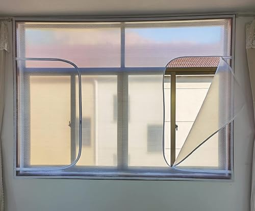 Cortina aislante para ventanas, protección contra el calor y el frío en invierno, ideal para el uso de aire acondicionado en verano, autoadhesiva (ancho x alto: 80 x 100 cm)
