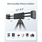 UBeesize Flexible Mini Phone Tripod, Portable and Adjustable Camera Stand Holder with Wireless Remote and Universal Clip, Compatible with Cellphones, Sports Cameras - Image 5