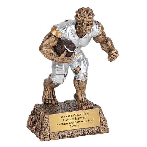 Decade Awards Personalized Large Monster Football Trophy - Engraved Large Football Beast Award - Football MVP or Coach Recognition - Customize Now (9 Inch)