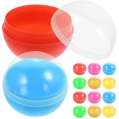 50Pcs Capsule Vending Machine, 1.5in Empty Gumball Machine Capsules Toy Color Vending Balls Bulk, Small Plastic Filled Balls for Prize Easter Party Favor Surprise Stuffer DIY