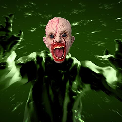 Enjovdery Máscara de látex de Halloween, máscara realista assustadora de cabeça inteira, máscaras de