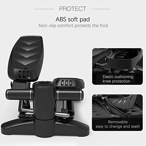 Image of Mini Stepper Fitness Cardio Exercise Trainer Stair Stepper Twisting Machine with Resistance Bands Monitor for Full Body