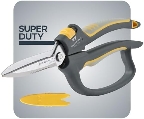 Woodland Tools Utility Snips – Super Duty Garden Snips with Serra...