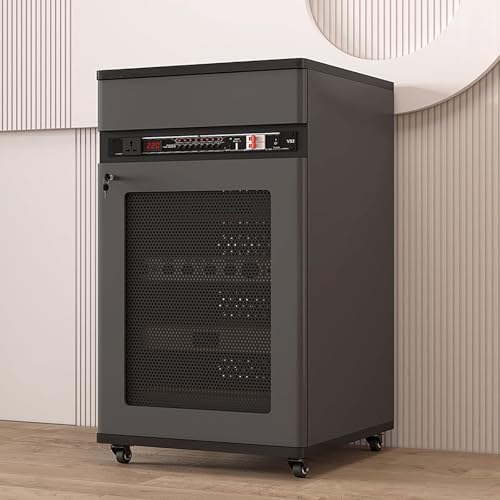 4-Tier Solid Wood AV Media Stand with Wheels, Corner Shelf Storage Cabinet, Floor-Standing Entertainment Tower Rack, Stylish Brown Design (52x55x90cm)
