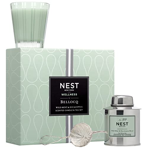 Nest Fragrances Classic Candle & Bellocq Tea Set, Wild Mint & Eucalyptus #TOP29