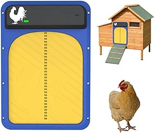 LIANGMEI Automatic Chicken Coop Door with Light Sensor Waterproof Induction Chicken Coop Door Battery Powered Chicken Door