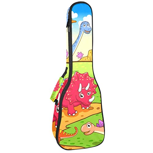 Sac pour ukulélé soprano rembourré dinosaure, le cadeau parfait pour jeunes musiciens