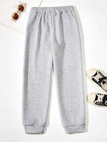 Floerns Girl's Clothes Fall Outfits Drawstring Waist Athletic Joggers Sweatpants with Pocket2