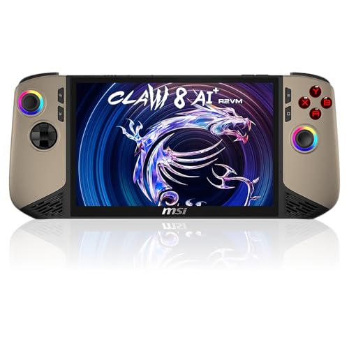 MSI Claw 8 AI+ A2VM Handheld Gaming PC with Intel Core Ultra 7 Processor 258V 8-inch 120Hz Touch Display VRR Support 80Whr Battery Thunderbolt 4 for Portable AAA Gaming (32GB RAM + 1TB SSD)