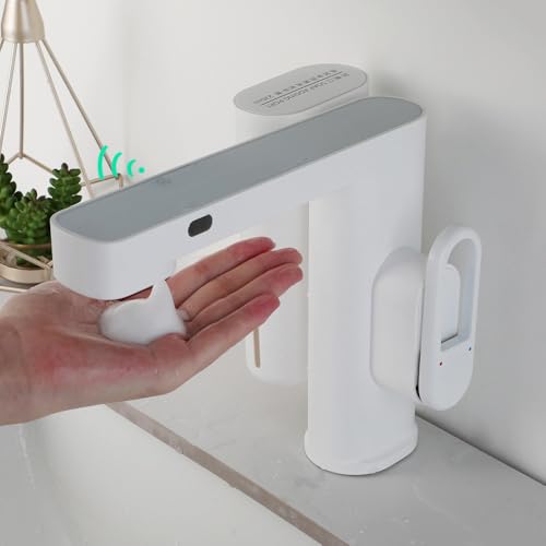 Grifo VELORE sin contacto blanco mate con sensor de pared 6