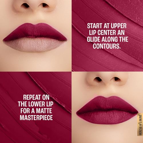 Image of LAKME Powerplay Priming Matte Lipstick, Smooth Matte Finish, Lightweight Lipstick, Smudgeproof, Lasts 16hrs, Hydrates Lips, Red Velvet, 3.6g (Pack of 2)