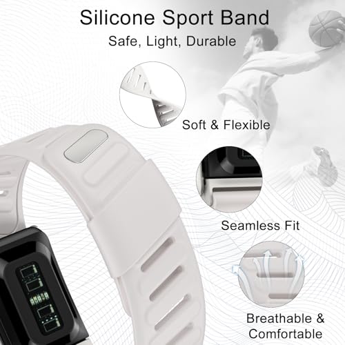 Image of omee Silicone Sport Band Compatible with Whoop 5.0 Band Strap Men Women, Breathable Sport Adjustable Waterproof Replacement Wristbands Straps for Whoop 5.0 Silicone Bands