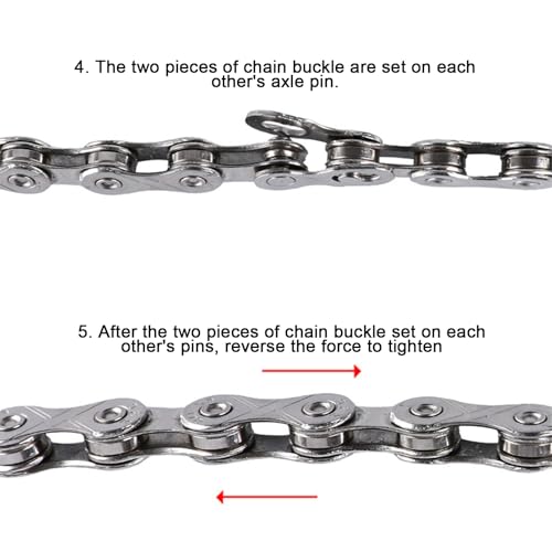 GZDAOXIA 5 Paare Fahrradkettenglied,Kettenschloss Fahrrad,Fahrrad Kettenschloss,Fahrradkette Magie-Gelenk-Verbindungsstück,Fahrradkettengelenk,Fahrradzubehör,für 6/7/8 Geschwindigkeit