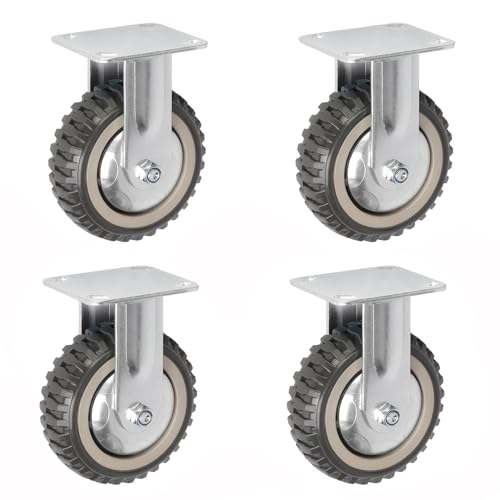 THOISEWELT® Fix Caster Wheels Heavy Duty Industrial Wheel An...