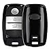 Produktbild kwmobile Autoschlüssel Hülle kompatibel mit Kia 3-Tasten Smartkey Autoschlüssel - Hardcover Schutzhülle Schlüsselhülle Cover in Schwarz matt