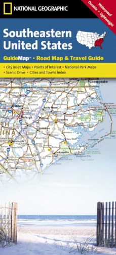Southeastern USA (National Geographic Guide Map)