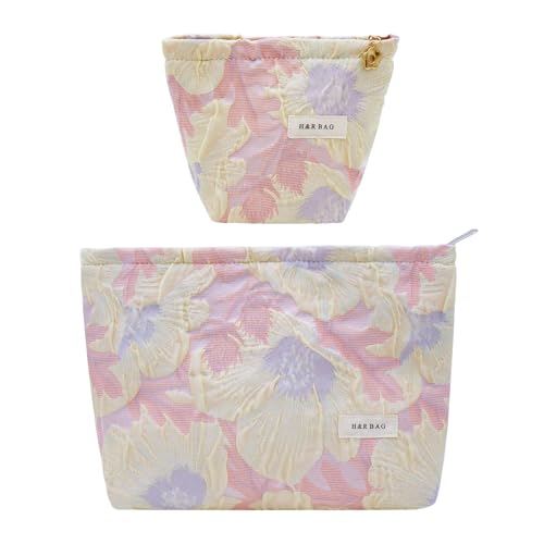 getgto 2 Pcs Makeup Bags, Large Cosmetic Bag Travel Toiletry