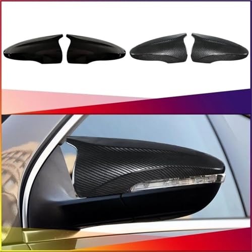 Coque de rétroviseur style corne pour Passat B7 et Beetle aspect carbone