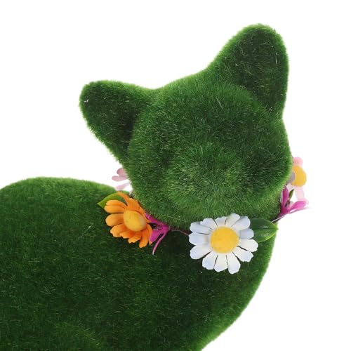 Statue de chat floqué pour déco balcon et pelouse