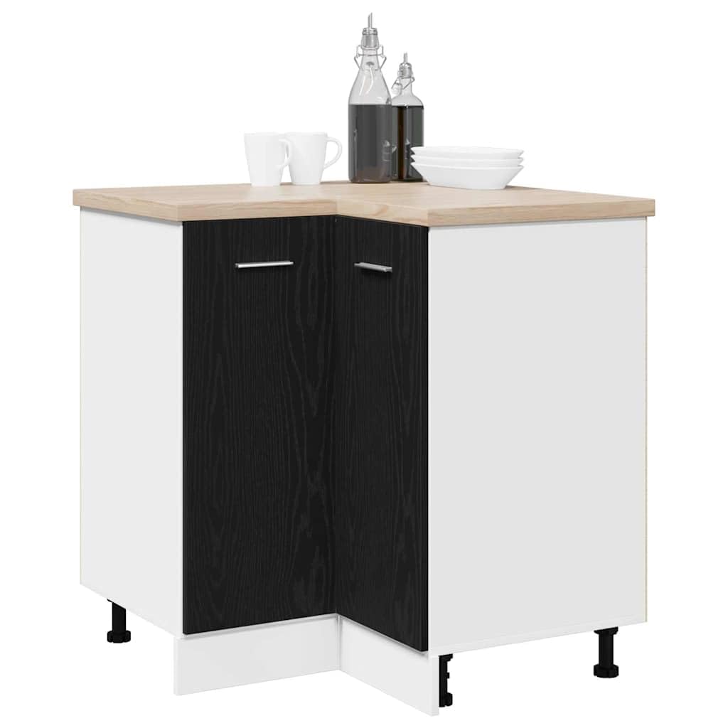 vidaXL Hanging Cabinet Black Oak 75.5 x 75.5 x 80.5 cm Engineered Wood, Modern Kitchen Cabinet, Rectangular Design, Ample Storage, Durable Materials, Contemporary Style, Home Organization Solutions — image 1