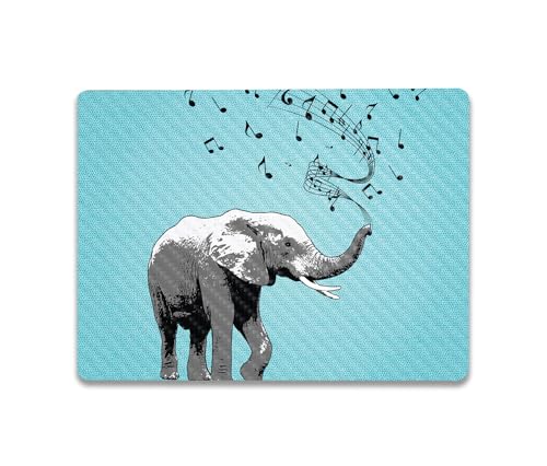 Image of MightySkins Carbon Fiber Skin Compatible With Microsoft Surface Laptop Go 3 (2023) Full Wrap Kit - Musical Elephant | Protective, Durable Textured Carbon Fiber Finish | Easy To Apply | Made in the USA