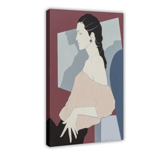 Impression sur toile femme de profil Patrick Nagel pour habiller un mur vide