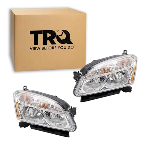Image of TRQ 2 Piece Headlight Assembly Set Driver & Passenger Side Compatible with Chevrolet Trax 2015-2016 GM2502401 GM2503401 42435939 42435940