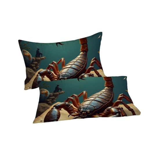 Housse de couette scorpion microfibre sans repassage lit double - 7