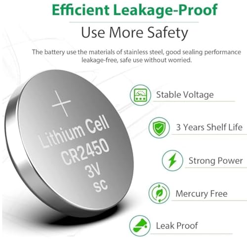 Image of DEVICE OF URBAN INFOTECH Renata CR2450 Batteries - 3V Lithium Coin Cell Swiss Made CR 2450 Battery (CR2450, Pack of 2)