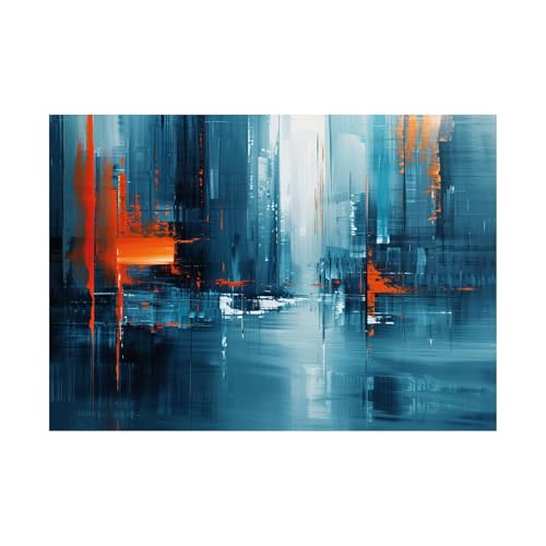 Impression sur toile abstraite 60x80cm non encadrée pour décoration murale de salon