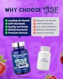 Vitawell Hair Lush Locks Gummies - Hair Growth + Skin + Nails Vitamins Chews | Complex Formula 5000µg Biotin + Zinc + Vitamin A, D3, C, B12 | 60 Berry Burst Flavour | Supplement for Men & Women - Image 6