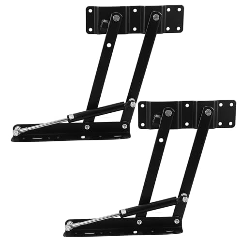 Charnières à ressort table basse relevable en fer noir, support multi-usage sécurisé