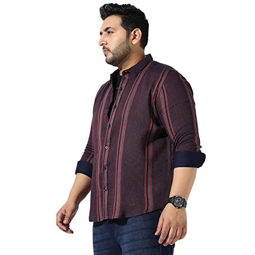 Image of Instafab Plus Men's Button Up Regular Fit Shirt for Casual Wear Modern Clothing Shirt Crafted with Regular Sleeve, Comfort Fit & High-Performance for Everyday Wear