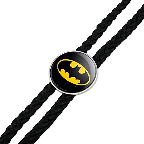 Batman Classic Bat Shield Logo Western Southwest Cowboy Necktie Bow Bolo Tie #TOP1