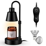 Candle Warmer Lamp, Wax Warmer Height Adjustable Dimmable Candle Melting Light with Timer, Jar Scented Candles Heater For Bedroom and Living Room Home Decor, As Gifts For Mother Women Grandma (Black)