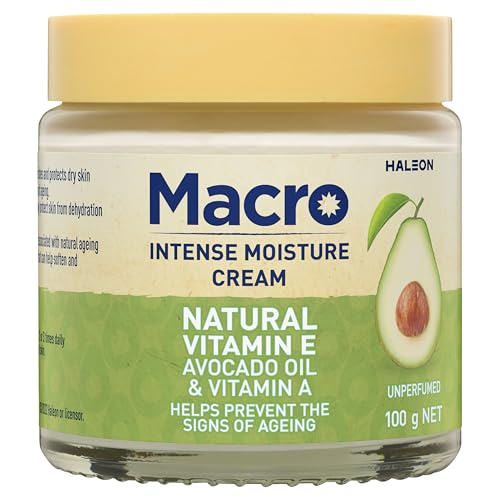 Macro E Intense Moisture Cream with Natural Vitamin E, Avocado Oil & Vitamin A, 100g