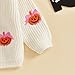 6M-5T Baby Girl Halloween Costumes Pumpkin Sweater Long Sleeve Knitwear Christmas Outfit Boys Fall Winter Clothes (Beige, 6-9 Months)