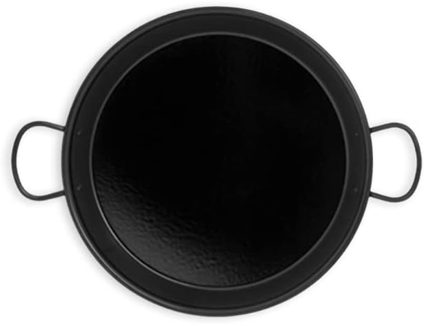 Vaello La Valenciana Enameled Steel Valley Panel Paella Pan, 70 Cm, Black