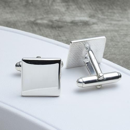 Square Cufflinks in Sterling Silver2